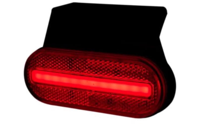 Luz de Posición (Neon) con Soporte, con Reflejo, 2 Funciones (LED) Roja 12 / 24V Universal