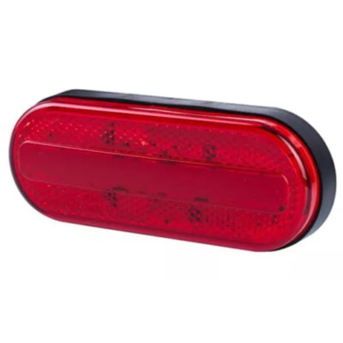 Marker Light With Reflective Device, 2-function (LED) Red 12 / 24V Universal
