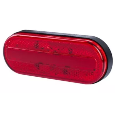 Marker Light With Reflective Device, 2-function (LED) Red 12 / 24V Universal