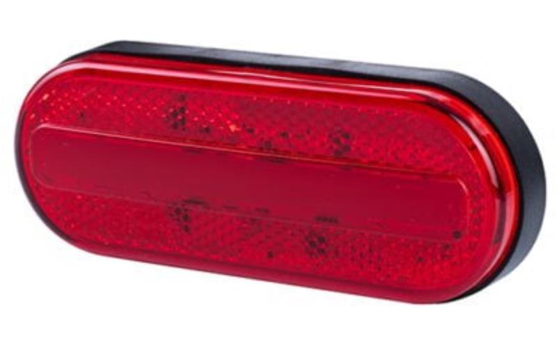 Marker Light With Reflective Device, 2-function (LED) Red 12 / 24V Universal