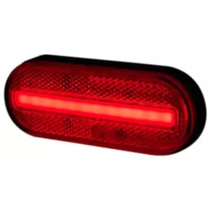 Marker Light With Reflective Device, 2-function (LED) Red 12 / 24V Universal