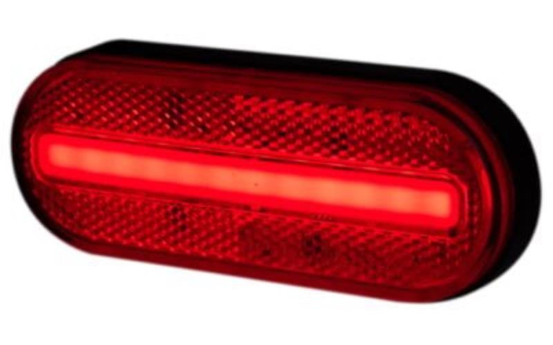 Marker Light With Reflective Device, 2-function (LED) Red 12 / 24V Universal