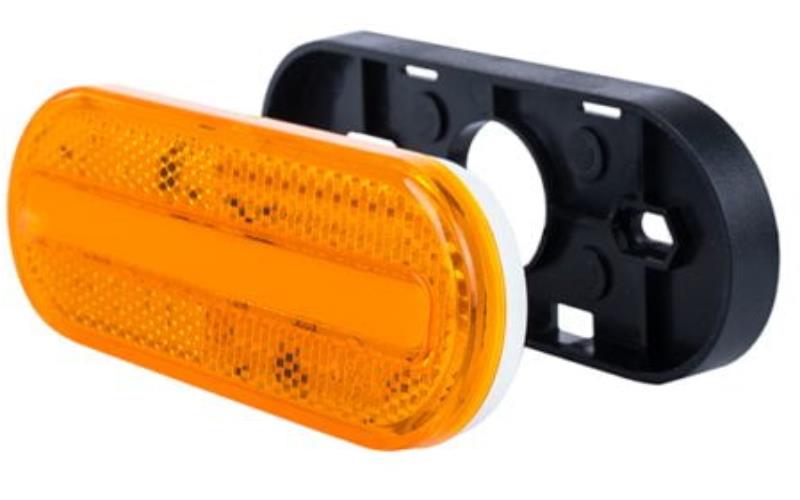 Lampa Obrysowa (Neon) z Odblaskiem 2-funkcyjna (LED) Pomarańczowy 12 / 24V Uniwersalny