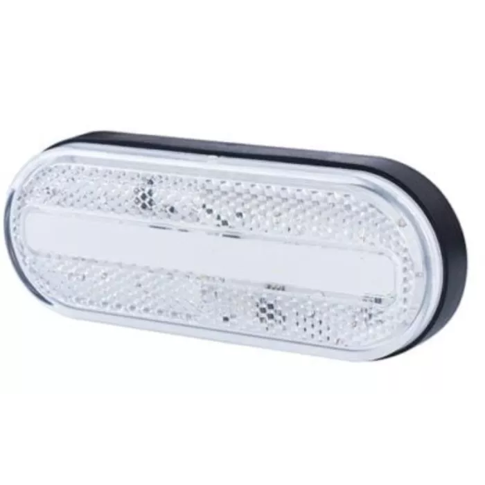 ГАБАРИТНЫЙ ФОНАРЬ СО СВЕТООТРАЖАТЕЛЕМ, 2-ФУНКЦИОНАЛЬНЫЙ (LED) БЕЛЫЙ 12 / 24V УНИВЕРСАЛЬНАЯ