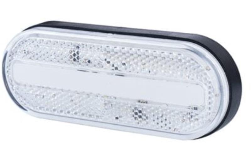 ГАБАРИТНЫЙ ФОНАРЬ СО СВЕТООТРАЖАТЕЛЕМ, 2-ФУНКЦИОНАЛЬНЫЙ (LED) БЕЛЫЙ 12 / 24V УНИВЕРСАЛЬНАЯ