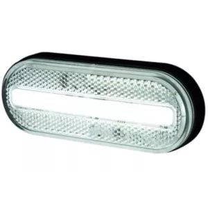 ГАБАРИТНЫЙ ФОНАРЬ СО СВЕТООТРАЖАТЕЛЕМ, 2-ФУНКЦИОНАЛЬНЫЙ (LED) БЕЛЫЙ 12 / 24V УНИВЕРСАЛЬНАЯ