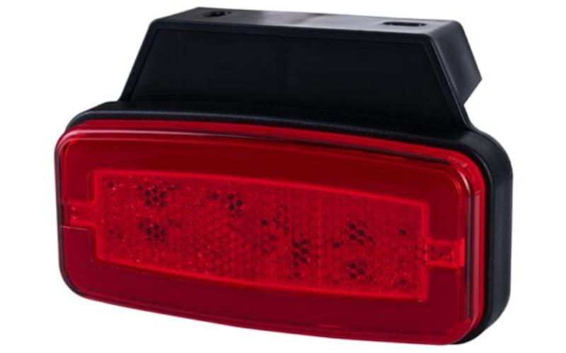 Luz de Posición (Neon) con Soporte, con Reflejo, 2 Funciones (LED) Roja 12 / 24V Universal
