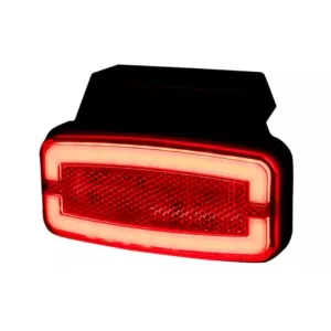 Marker Light With A holder And Reflective Device, 2-function (LED) Red 12 / 24V Universal