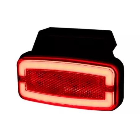 Marker Light With A holder And Reflective Device, 2-function (LED) Red 12 / 24V Universal