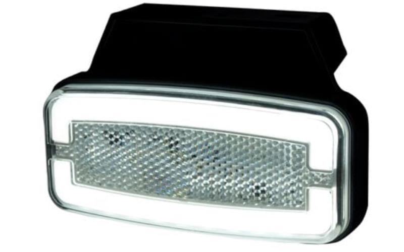 Marker Light With A holder And Reflective Device, 2-function (LED) White 12 / 24V Universal