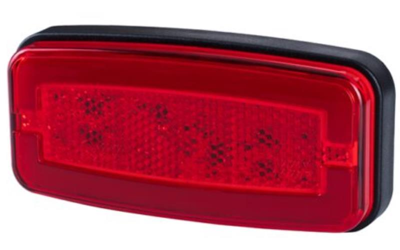Markierungsleuchte, Zweifunktions (LED) Rot 12 / 24V Universal