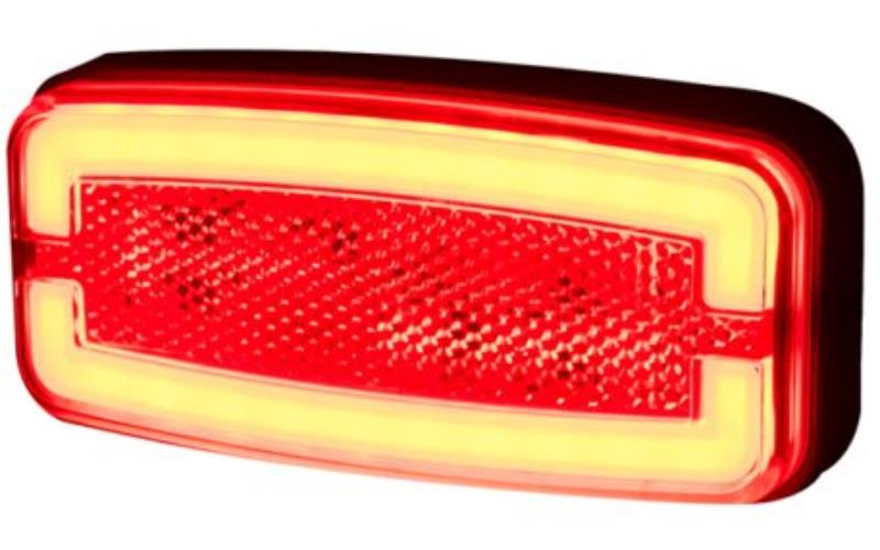 Feu de Position (Neon) Avec Catadioptre, 2 Fonctions (LED) Rouge 12 / 24V Universel