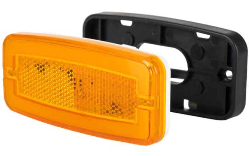 Marker Light With Reflective Device, 2-function (LED) Orange 12 / 24V Universal