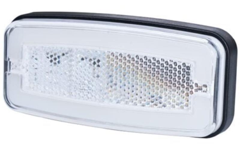 Marker Light With Reflective Device, 2-function (LED) White 12 / 24V Universal