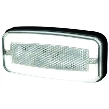 Marker Light With Reflective Device, 2-function (LED) White 12 / 24V Universal