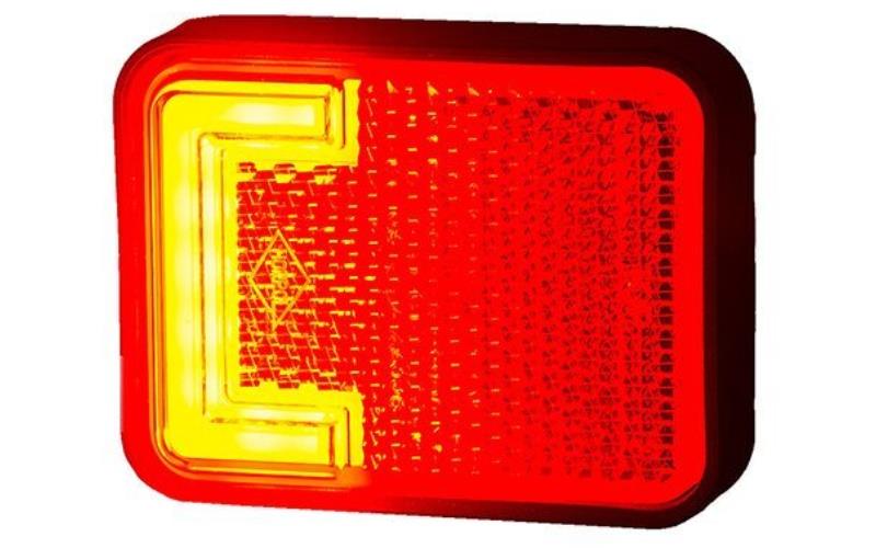 Feu de Position Arrière (Neon) Avec Catadioptre (LED) Rouge 12 / 24V Universel