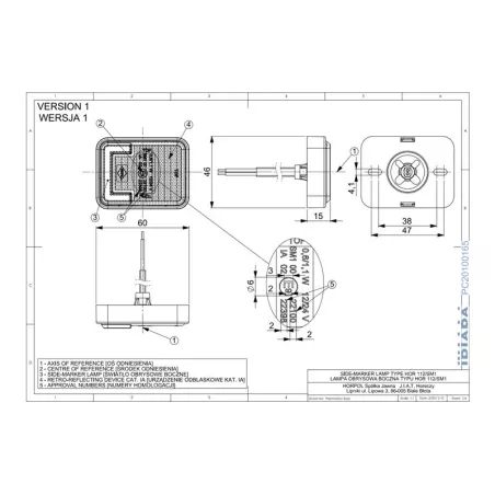 Luz de Gálibo Lateral (Neon) (LED) Amarilla 12 / 24V Universal