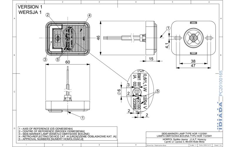 Side Marker lamp (Neon) (LED) Orange 12 / 24V Universal