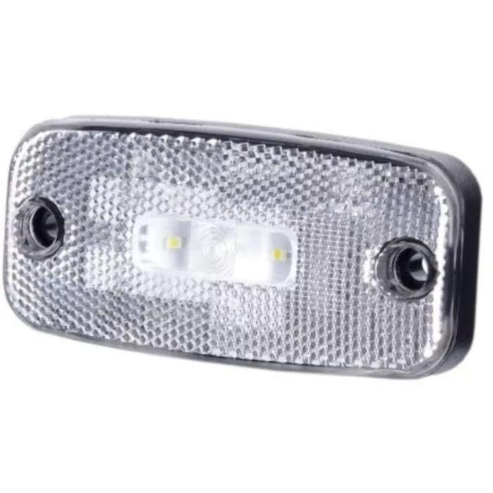 Seitenmarkierungsleuchte Mit Rückstrahler (LED) Weiß 12 / 24V Universal