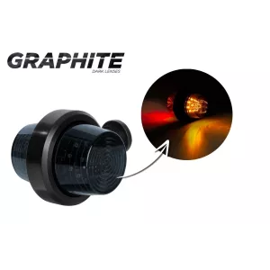 Stalk Marker Light On A Short Arm (LED) Orange - Red 12 / 24V Universal