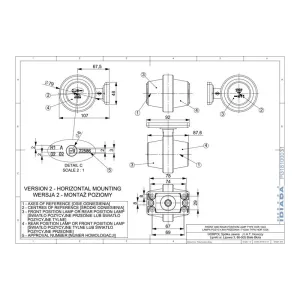 Feu de Gabarit (LED) Orange - Rouge 12 / 24V Universel