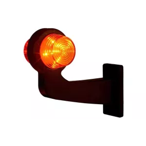 Marker Lamp, Long Arm (LED) Orange - Red 12 / 24V Right