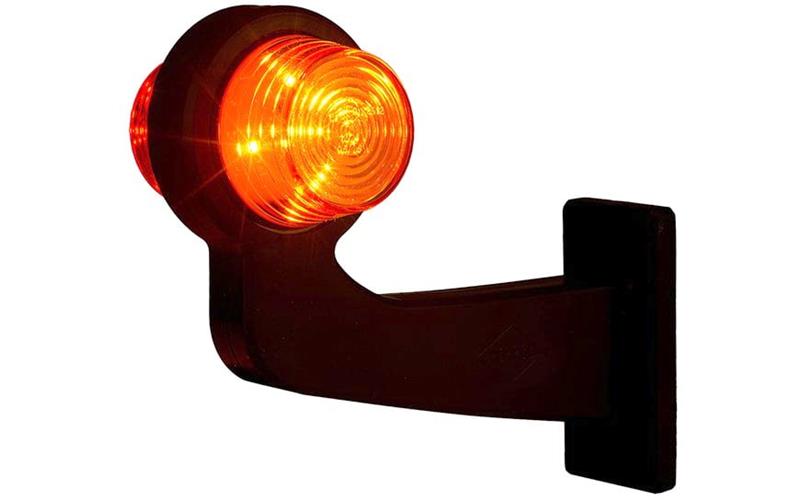 Markierungsleuchte (LED) Orange - Rot 12 / 24V Rechts