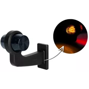 Lampa Obrysowa (Old School) Na Wysięgniku Długim (LED) Pomarańczowo - Czerwona 12 / 24V Lewa
