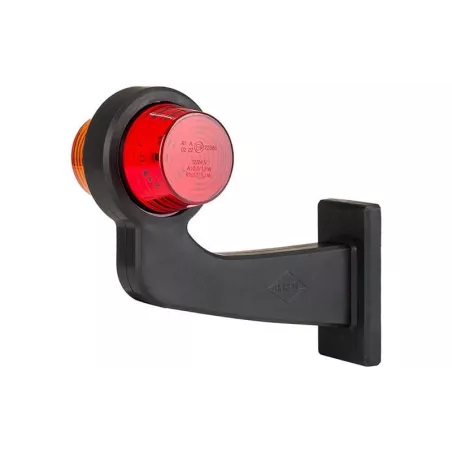 Marker Lamp, Long Arm (LED) Orange - Red 12 / 24V Left