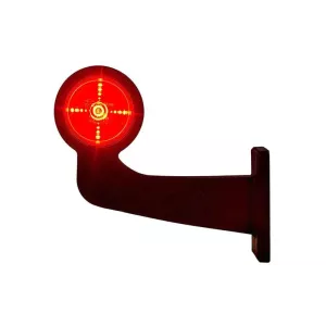 Marker Lamp, Long Arm (LED) Orange - Red 12 / 24V Left