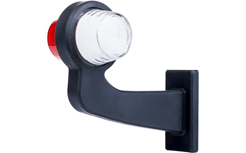 Marker Lamp, Long Arm (Neon) (LED) White - Red 12 / 24V Right