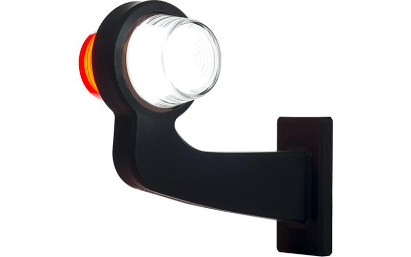 Marker Lamp, Long Arm (Neon) (LED) White - Red 12 / 24V Right