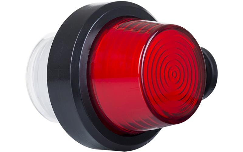 Marker Lamp, Short Arm (Neon) (LED) White - Red 12 / 24V Universal