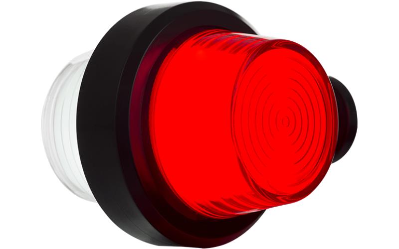 Marker Lamp, Short Arm (Neon) (LED) White - Red 12 / 24V Universal
