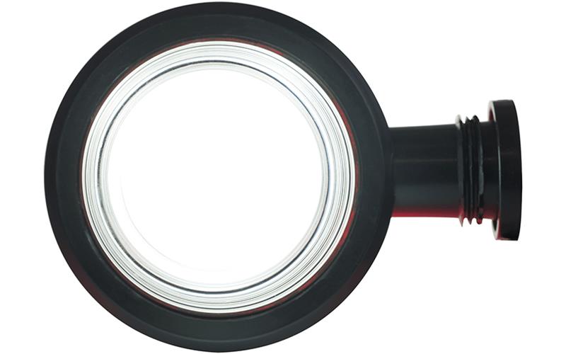 Marker Lamp, Short Arm (Neon) (LED) White - Red 12 / 24V Universal
