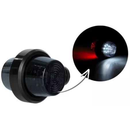 Feu de Gabarit Sur Un Bras Télescopique Court (LED) Blanc- Rouge 12 / 24V Universel