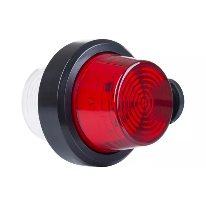Marker Lamp, Short Arm (LED) White - Red 12 / 24V Universal