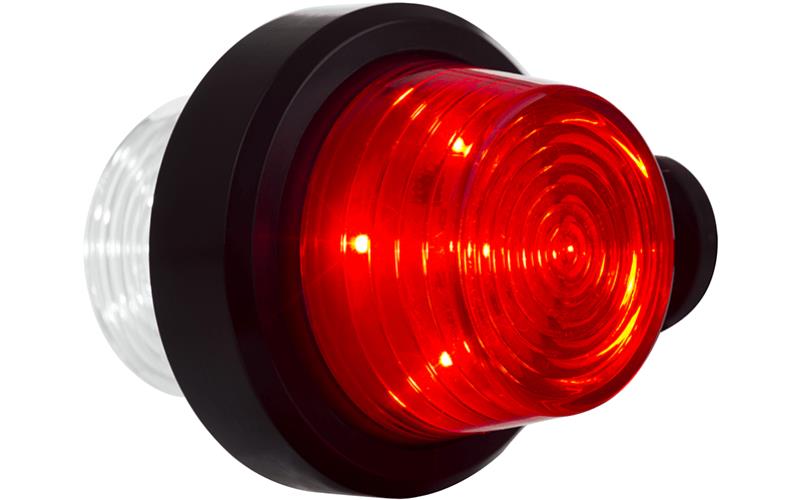 Markierungsleuchte (LED) Weiß - Rot 12 / 24V Universal