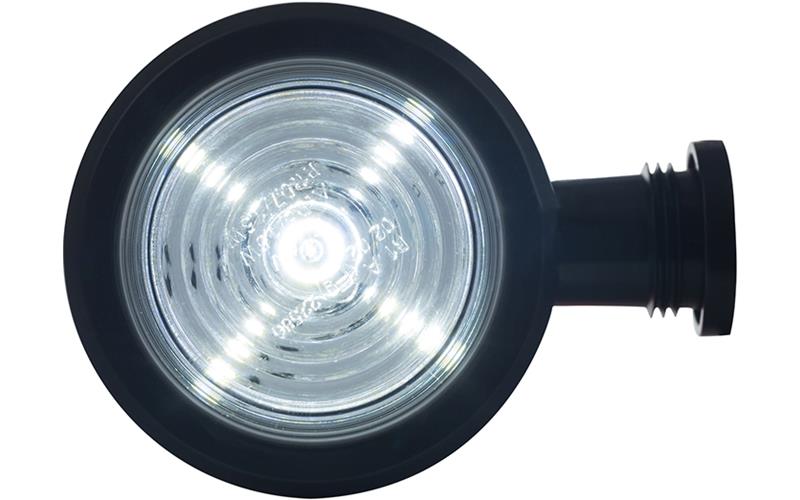 Marker Lamp, Short Arm (LED) White - Red 12 / 24V Universal