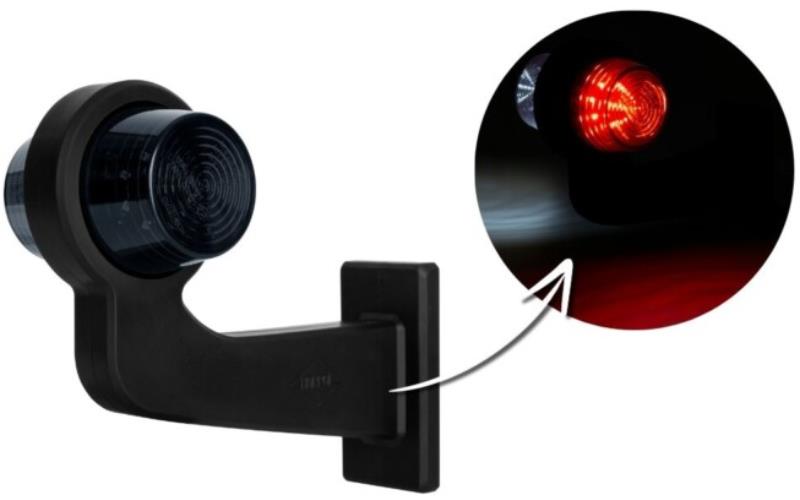 Luz de Gálibo de Brazo Largo (LED) Blanca - Roja 12 / 24V Derecho