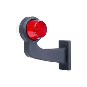 Marker Lamp, Long Arm (LED) White - Red 12 / 24V Left