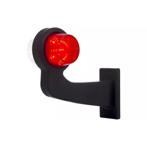 Lampa Obrysowa (Old School) Na Wysiegniku Długim (LED) Biało - Czerwona 12 / 24V Lewa