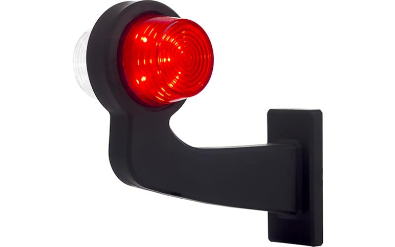 Lampa Obrysowa (Old School) Na Wysiegniku Długim (LED) Biało - Czerwona 12 / 24V Lewa