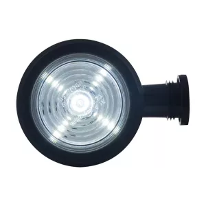Marker Lamp, Short Arm (LED) White - Red 12 / 24V Universal