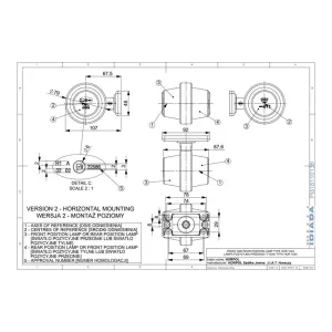 ГАБАРИТНЫЙ ФОНАРЬ (LED) БЕЛЫЙ - КРАСНЫЙ 12 / 24V УНИВЕРСАЛЬНАЯ