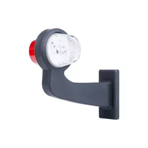 Lampa Obrysowa (Old School) Na Wysiegniku Długim (LED) Biało - Czerwona 12 / 24V Prawa