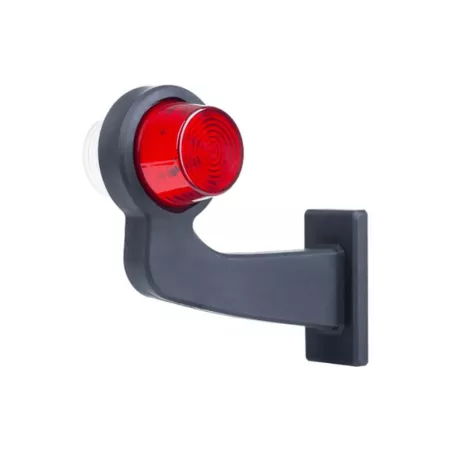 Marker Lamp, Long Arm (LED) White - Red 12 / 24V Left