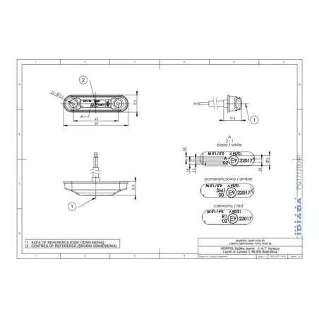 Marker Light Slim Type (LED) White 12 / 24V Universal