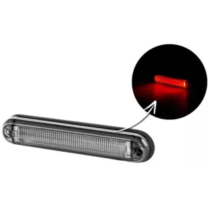 LAMPA OBRYSOWA TYPU SLIM ZE ŚWIATŁOWEODEM (LED) CZERWONA 12/24 V UNIWERSALNA