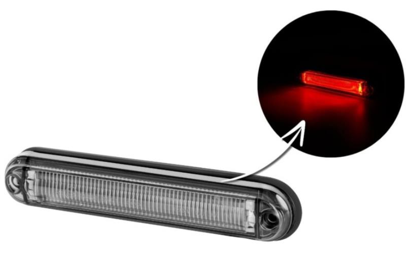 Marker Light With An Optical Fibre (LED) Red 12 / 24V Universal